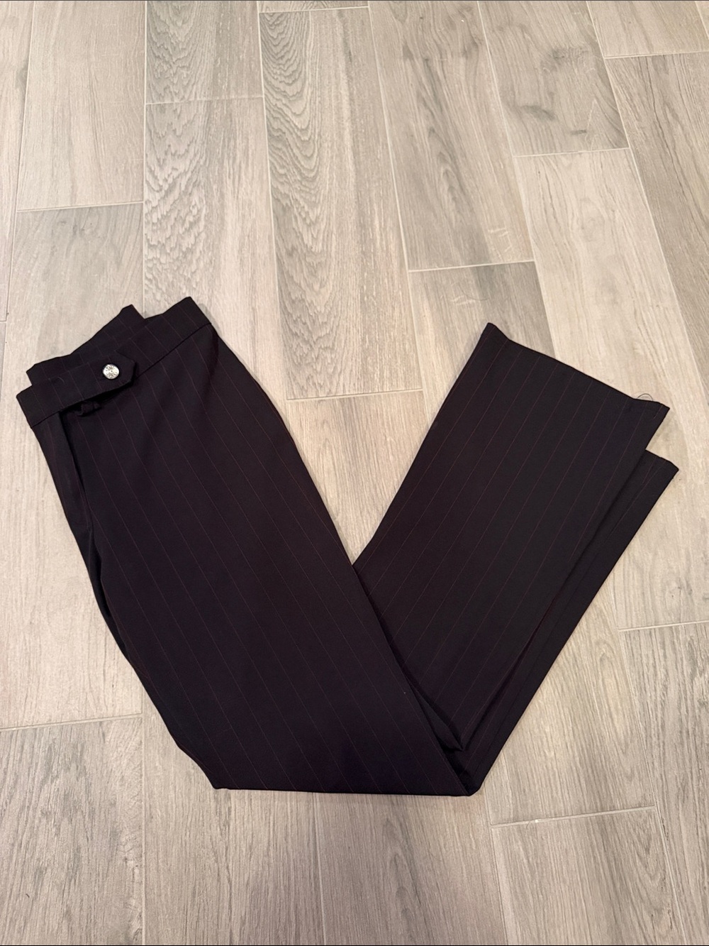 Street Code Women’s Black Pinstripe Dress Pants Size M